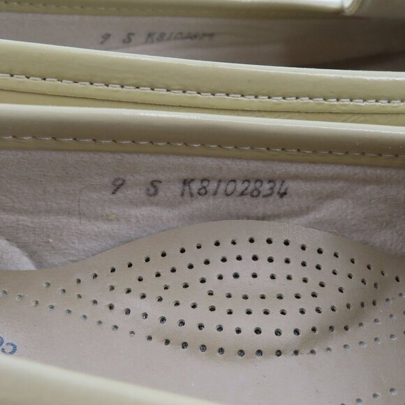 SAS Tripad Womens 9 S Beige Khaki Patent Leather Silver Metal Horse Bit Loafers - Picture 10 of 14